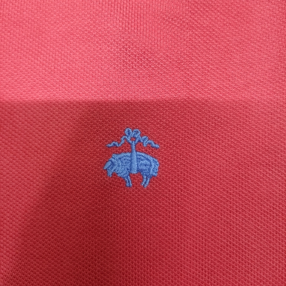 Brooks Brothers Polo Shirt Red short Sleeve Mens - Picture 2 of 10